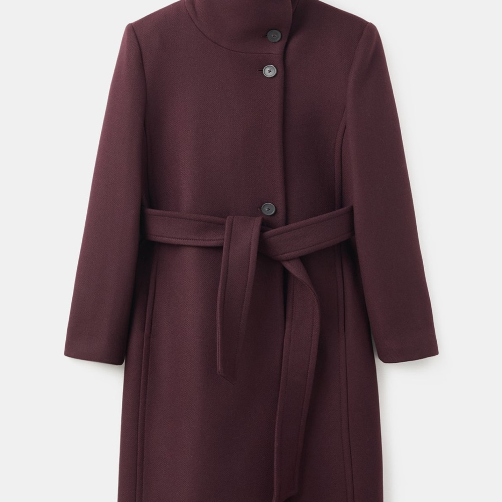 Mango Dark Burgundy Coat